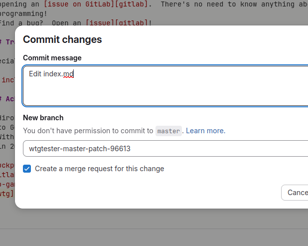 Create merge request